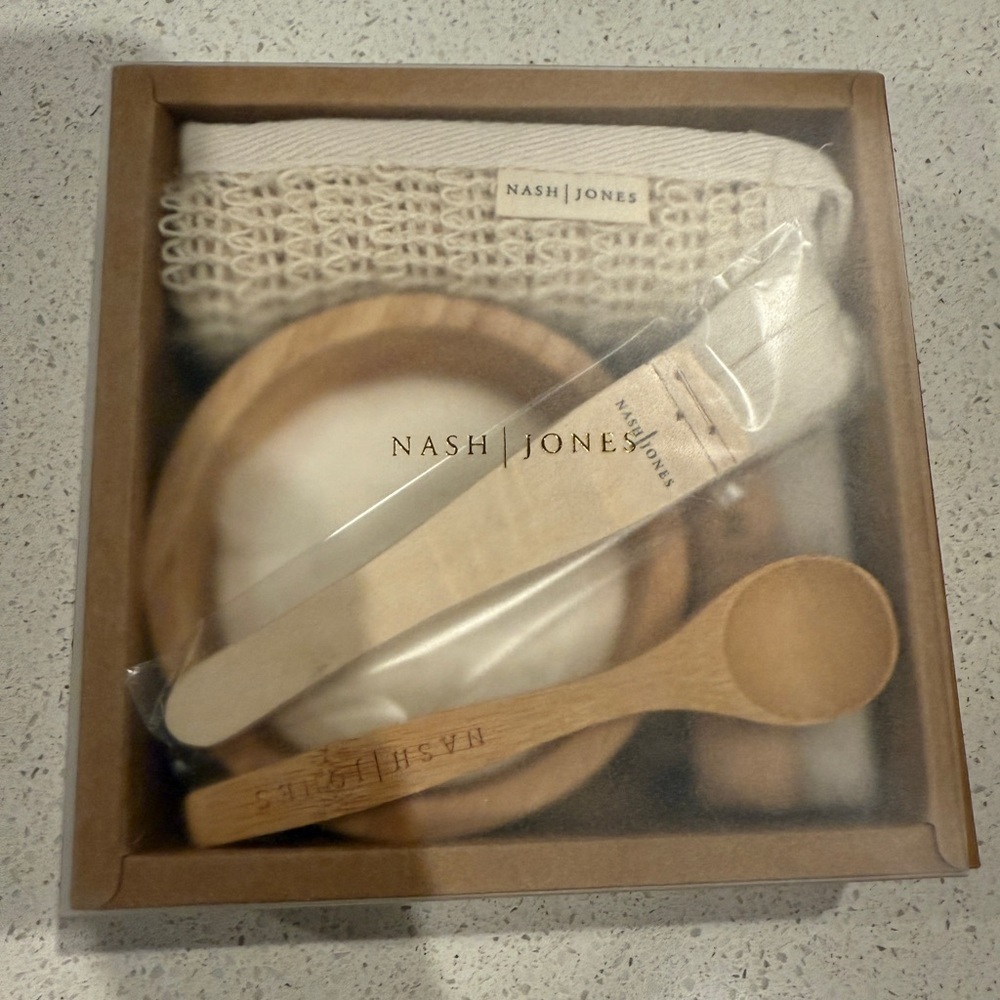 Skincare Tool Set - Natural Wood and Cream